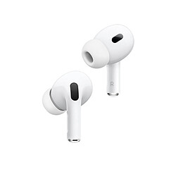 Avis Ecouteurs sans fil Apple Airpods Pro 2e génération, blanc, avec étui de chargement MagSafe (Lightning) - MQD83ZM/A (Apple)