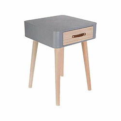 3S. x Home Table De Chevet Grise En Bois RUKIA