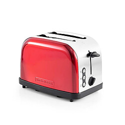 Kitchencook Grille-pain Inox rouge 900W Grille-pain Inox rouge FAMILY_TOAST_RED_1400 - Puissance 900W