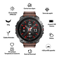 Acheter Montre Connectée Mixte POLAR 900110288 Grit X2 Pro Titan - Bracelet en cuir  M-L marron