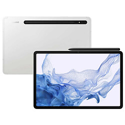 Samsung Galaxy Tab S8 Tablete 11'' WQXGA Qualcomm SM8450 8Go 128Go Android 12 Argent pas cher