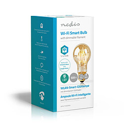 NEDIS Ampoule à Filament LED Intelligente Wi-Fi - E27 - A60 - 5 W - 500 lm pas cher