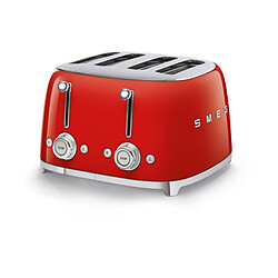 Smeg Grille-pain 4 tranches Années 50 - Rouge - TSF03RDEU