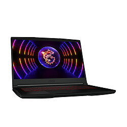 MSI Thin GF63 12UCX-857XFR - Noir 15'' Full HD 144Hz - NVIDIA GeForce RTX 2050 (45W) - Intel Core i5-12450H - SSD 512 Go - RAM 8 Go -  AZERTY rétroéclairage Rouge - FreeDos