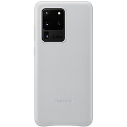 Samsung Coque en cuir pour Galaxy S20 ULTRA 5G Gris clair