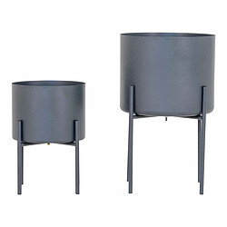 House Nordic Lot de 2 Pots De Fleurs Gris pas cher