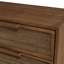 Acheter MACABANE Buffet 4 tiroirs 1 étagère en bois de teck recyclé 