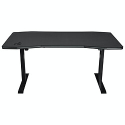 Nitro Concepts D16E Carbon - Noir Bureau gamer - Dimensions longueur 160 cm x profondeur 80 cm x hauteur réglable éléctriquement 71-121 cm - Charge maximale 70 kg - Couleur Noir