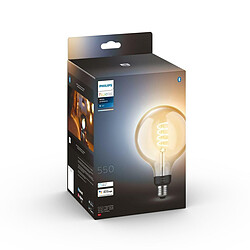 Philips Hue Ampoule connectée Filament Edison G125 7W E27 - White Ambiance Philips HueWA 7W Fil G125 EUR E27