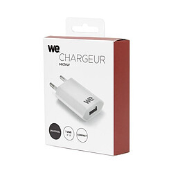 Avis WE Chargeur secteur - 1 USB 1A - Blanc