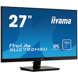 Moniteur IIYAMA 27'' dalleIPS LED 4K 3840x2160 Ultra Mince 300 cd/m² DVI HDMI Display PortUSB HUB x2 XU2792UHSU-B1