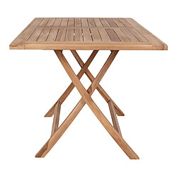 Avis House Nordic Table de Jardin En Teck OVIEDO Rectangle 120x80 Cm