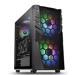 Thermaltake Commander C 32 TG ARGB - Noir - RGB - Verre trempé Boîtier PC Gamer ATX - Sans alimentation