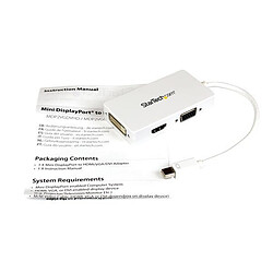 StarTech.com Adaptateur de voyage Mini DisplayPort vers VGA/DVI/HDMI