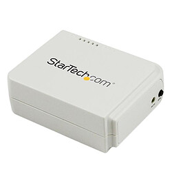 StarTech.com Serveur d'impression USB 2.0 sans fil N avec port Ethernet 10/100 Mb/s - 802.11 b/g/n Serveur d'impression USB 2.0 sans fil N avec port Ethernet 10/100 Mb/s - 802.11 b/g/n - Blanc