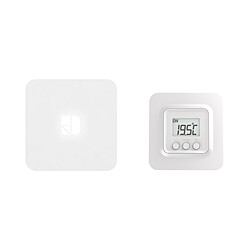 Deltadore Pack Tybox 5000 connecté | 1 thermostat Tybox 5000 + 1 box connectée Tydom Home Pack filaire pour chaudière, pompe à chaleur ou poêle comprenant 1 thermostat d’ambiance Tybox 5000 + 1 box maison connectée Tydom Home