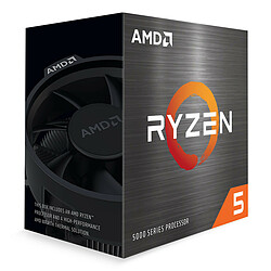 AMD Ryzen™ 5 5600X (3.7 GHz / 4.6 GHz) Processeur 6 Cœurs / 12 Threads - Socket AM4 - Game Cache 35 Mo - 7 nm - TDP 65W - avec système de refroidissement (version boîte - garantie constructeur 3 ans)