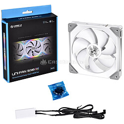 Lian Li UNI FAN SL140 RGB PWM 140mm - Blanc pas cher