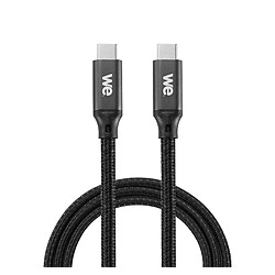 WE Câble USB C vers USB C Charge Rapide 3A 60W Câble USB Type C USB 3.2 gen 1 Nylon Tressé Ultra Résistant Longueur 2M