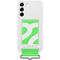 Coque Samsung G S22 5G Silicone avec lanière Blanche Samsung