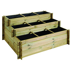 Carré potager UP' 3 étages - 9 cases - 371 L. - géotextile
