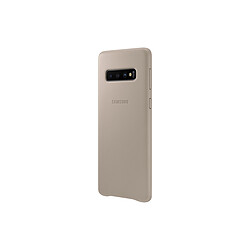 Samsung Coque Cuir Galaxy S10 Plus - Gris