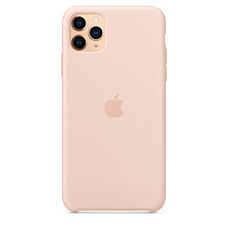 Apple Coque en silicone iPhone 11 Pro Max - Rose des sables Coque en silicone pour iPhone 11 Pro Max - Compatible charge sans fil - Doublure en microfibre - Finition lisse