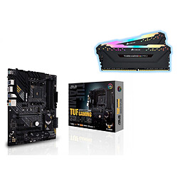 Corsair Vengeance RGB PRO - 2x16 Go - DDR4 3600 MHz - C18 - Noir + AMD B550-PLUS TUF GAMING - ATX