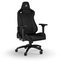 Corsair Fauteuil gaming TC200 – Cuir synthétique rembourré – Noir/noir Siège gaming - revêtement en cuir synthétique - accoudoirs 4D - dossier inclinable à 180° - poids limité à 120 kg