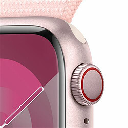 Avis Apple Watch Series 9 GPS 41 mm Boîtier en aluminium Rose avec boucle Sport Rose clair