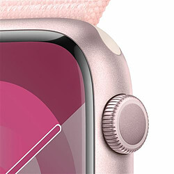 Avis Apple Watch Series 9 GPS 45 mm Boîtier en aluminium Rose avec boucle Sport Rose clair