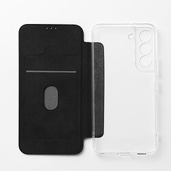 Avis WE Etui folio DOS TRANSPARENT SAMSUNG GALAXY S22: Rabat noir - dos transparent - léger - ultra-fin – accès caméra - porte-carte