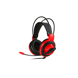 MSI DS501 Noir et rouge Casque gamer filaire - Jack 3,5mm - Circum-aural - Réduction de bruit - Microphone omnidirectionnel.