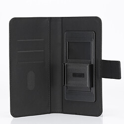 WE Etui de protection UNIVERSEL PINCE [XL - 5.8'' à 6.5"] Noir -attache coulissante pour accès caméra - fermeture magnétique - anti-chocs – fonction support