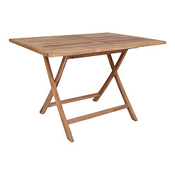 House Nordic Table de Jardin En Teck OVIEDO Rectangle 120x80 Cm