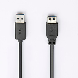 D2 Diffusion Rallonge USB 3.0 - 2m USB A mâle / USB A femelle Coloris noir