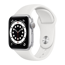 Apple Watch Series 6 - GPS - 40 - Alu Argent / Bracelet Sport Blanc - Regular