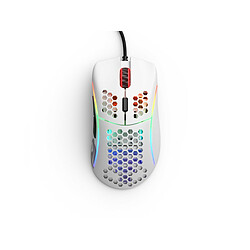 Glorious PC Gaming Race Model D- Souris Gaming - Blanche Matte Souris gamer filaire - rétro-éclairage RGB  - 6 boutons programmables -  capteur optique 12000dpi max