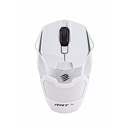 Mad Catz R.A.T. 1+ blanc - Filaire Souris gamer - Filaire - Rétro-éclairage rouge - Capteur optique - Jusqu'à 1 600 DPI - 6 boutons - Droitier / Gaucher - 6 boutons - Blanc