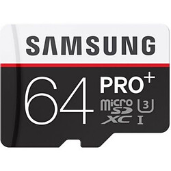 Samsung Carte micro SD 64 Go PRO PLUS classe 10 100Mo/s avec adaptateur SD