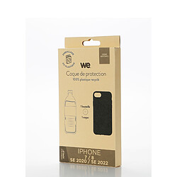 WE Coque recyclée IPHONE 7 / 8 / SE 2020 / SE 2022 Noir: Fabriquée à partir de plastique 100% recyclé - souple - toucher doux