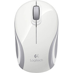 Logitech M187 Blanc - Sans fil Souris bureautique - Connexion sans fil 2.4 GHz avec récepteur USB - Droitier / Gaucher - 3 boutons - Blanc