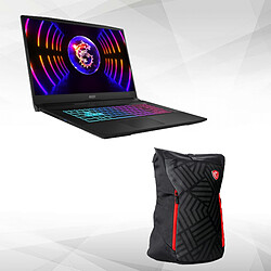 Katana 17 - B13VFK-1044XFR - Noir + MSI Mystic Knight Gaming Backpack 17'' Full HD 144Hz - NVIDIA GeForce RTX 4060 - Intel Core i7-13620H  - SSD 512 Go - RAM 16 Go DDR5 -  AZERTY - Sans OS + Sac à dos de jeu Mystic Knight - Hydrofuge classé IPX-2 - Noir 