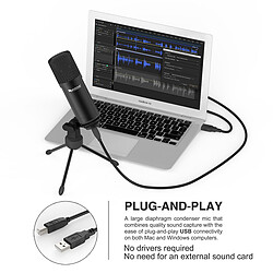 Avis WE Pack Microphone USB pour streaming, vlogging, Podcats, enregistrements - bras réglable et orientable - filtre anti-pop - suspension anti-chocs - fixation table et trépied inclus