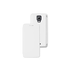 Mocca étui folio blanc avec support pour Wiko Wax