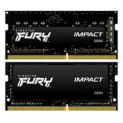 Avis Kingston Fury Impact - 2x16 Go - DDR4 2666 MHz - CL15 Noir