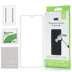 WE Verre trempé REALME C11 / C11 2021 / C21 / C21-Y / C25Y: Protection écran - anti-rayures - anti-bulles d'air - ultra-résistant - dureté 9H Glass