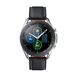 Samsung Galaxy Watch 3 - 45 mm - SM-R840NZSAEUB - Argent - Bracelet Noir · Reconditionné Montre connectée Galaxy Watch3 - Lunette rotative - Connexion bluetooth - Cardiofréquencemètre - Altimètre - Accélèromètre - GPS - Suivi d'exercice - Notifications - Etanche - ECG - Compatible Android & IOS