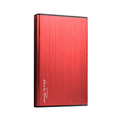 MIP international Boitier externe pour disque dur 2,5'' - USB 3.0 - Alu brossé - Rouge