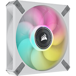 Corsair iCUE ML120 RGB ELITE Premium 120mm - Blanc Ventilateur PWM à leviation magnétique - Rétroéclairage RGB - Vitesse de rotation 2000 tours/min - Niveau sonore 30.4 dBA.